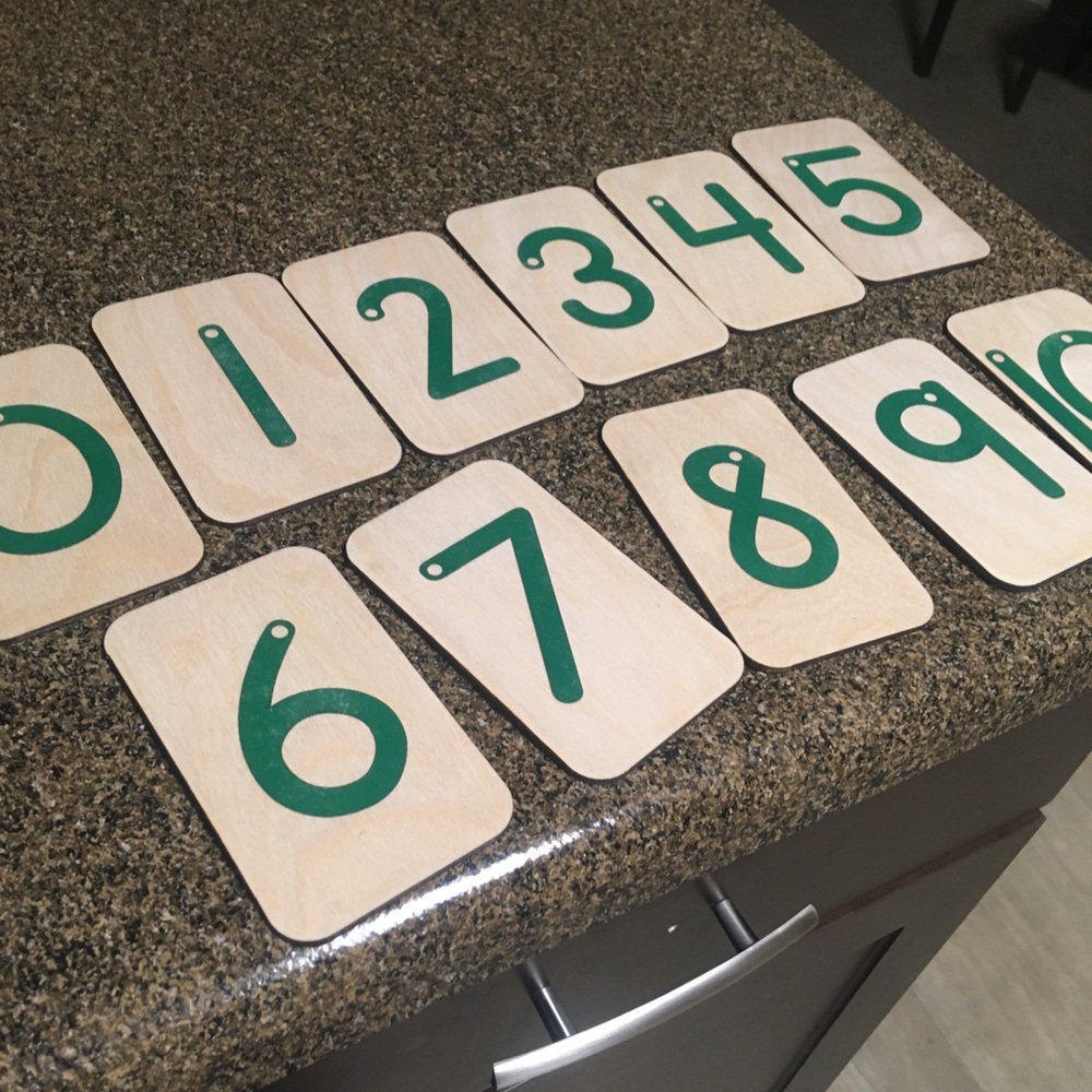 Montessori sandpaper numbers by polliwog